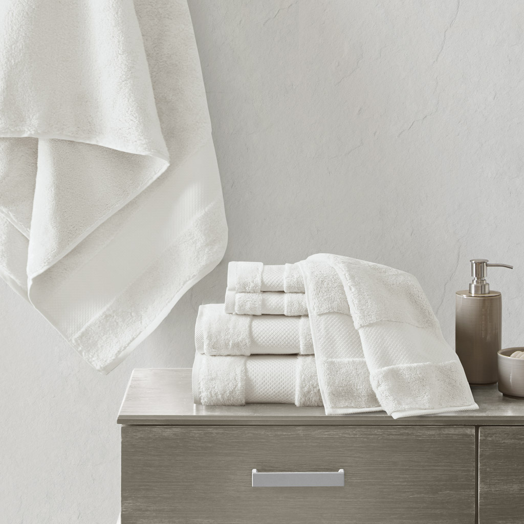 Madison park turkish cotton 6 piece bath towel se sale