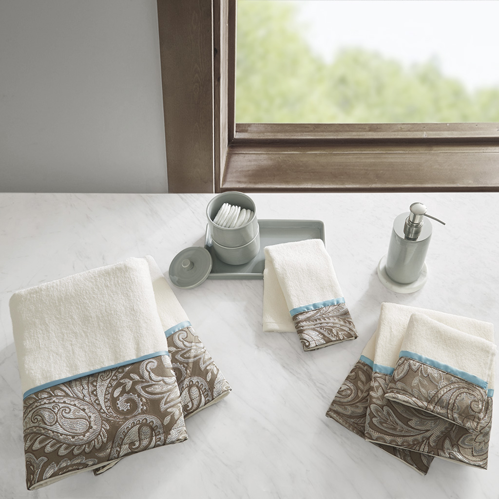 Martha Stewart Jacquard 2-piece Bath Towel Set